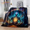 3D Yoga Zen Naturalize Meditation Rainbow 7 Chakra Blanket,Flannel Throw Blanket for Home Bedroom Bed Sofa Picnic Office Hiking