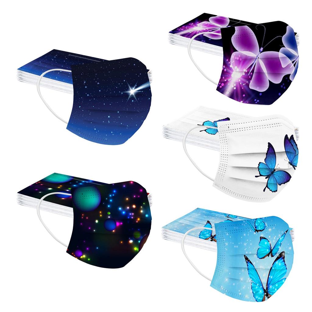 Barnebarnsmaske Engangsansiktsmaske Industriell 3-lags øreløkke 50PC-maske