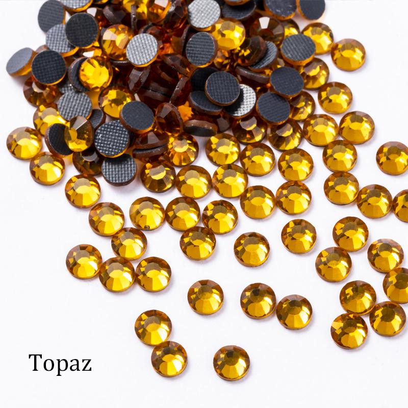 SS4-SS30 Multi-color Red Crystal Hot Fix Rhinestone Crystal Super Glitter Hot Fix Strass Iron On Rhinestones For Fabric Garment