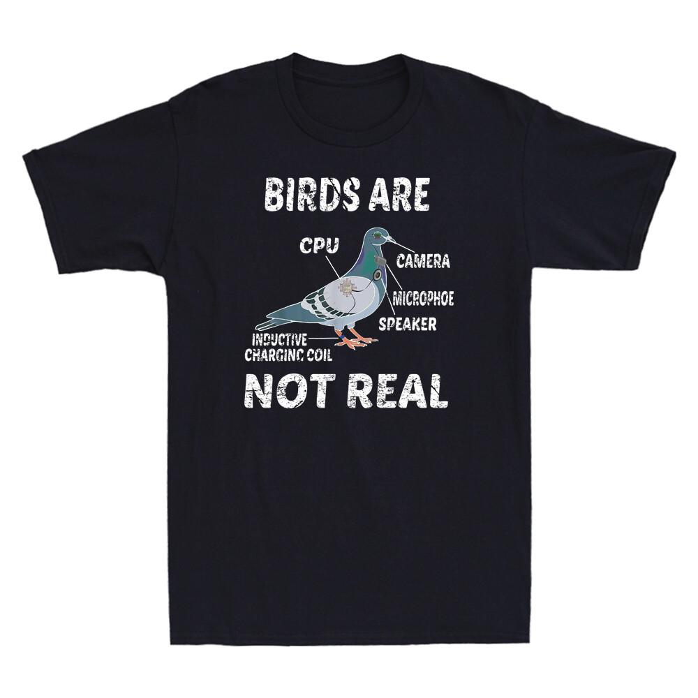 Birds Not Real Funny Bird Spies Conspiracy Theory Birds Retro Men T-shirt S