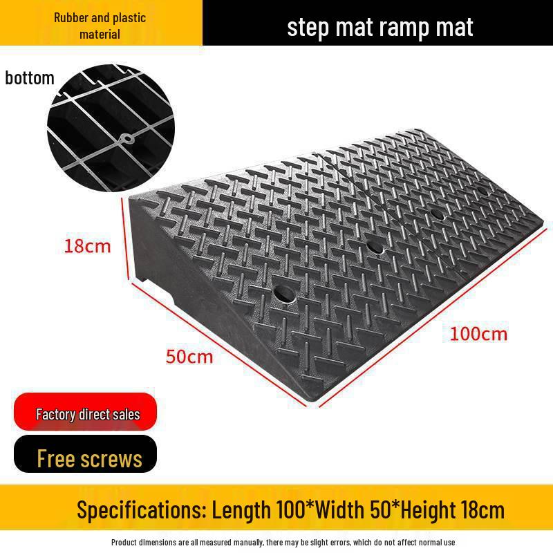 Heavy-Duty Rubber/Plastic Curb Ramp & Speed Bump Pad
