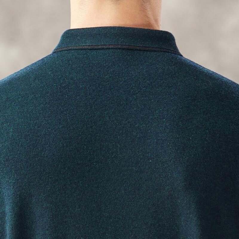 Antonio Men's 100% Merino Wool Long Sleeve Polo Shirt