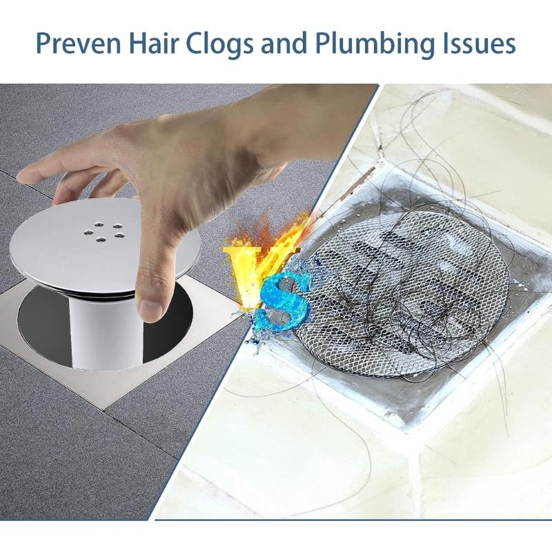 Plastic Sink Stopper Crackproofs Bathroom Drain Stopper Integrated Basket Strainers for Hair Collections Filter