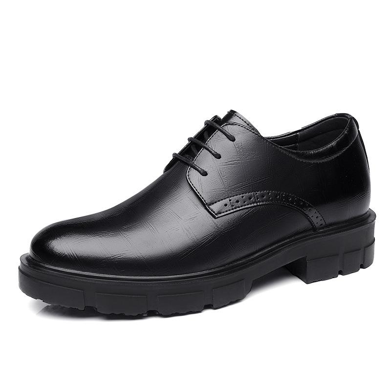 Men's Inner Heightening Leather Shoes 10cm Thick-soled Business Dress Heightening Shoes 8cm Wedding Groom Casual Leather Shoes Men
