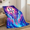 Mystical Ankh in Cosmic Glow print blanket soft and cozy perfect for the living room bed sofa or a nap,gift