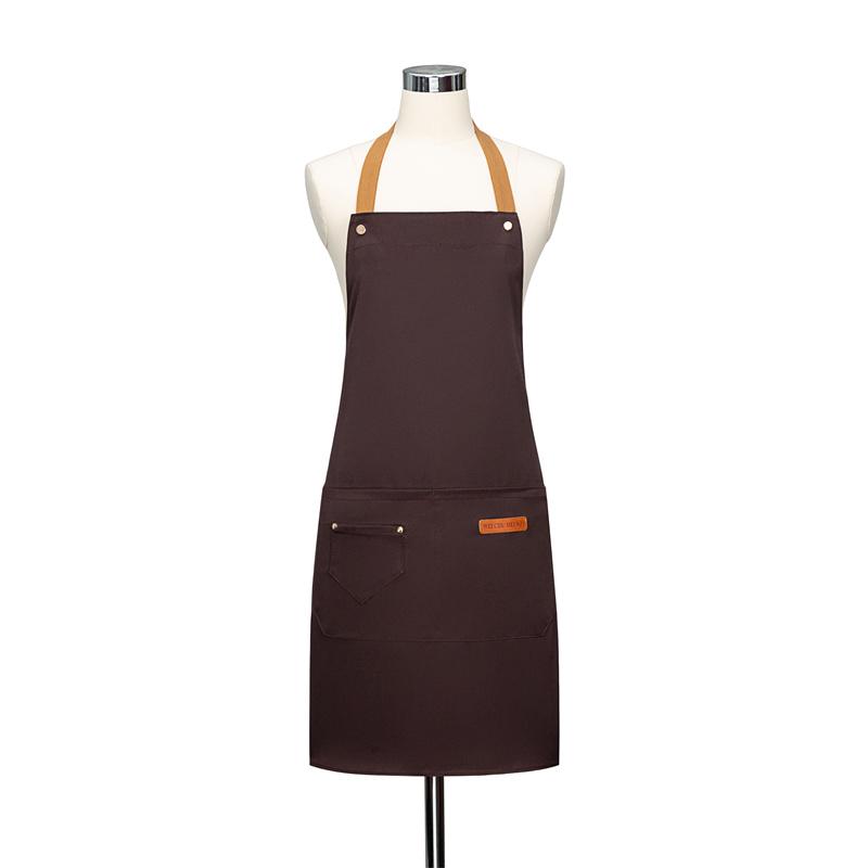 

Водонепроницаемый фартук на шее, мужские и женские кухонные фартуки, подходящие для домашней кухни, отелей, садоводства, ресторана, устойчивый к пятнам фартук OneSize темно-коричневого