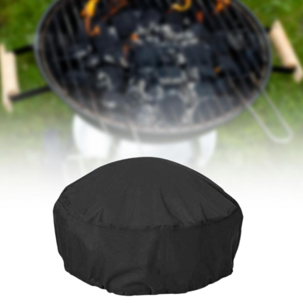 Fire Pit Cover Fire Pit Lid Fireplace Cover Waterproof Sun Protection Firepit Cover Protection for Outdoor Garden Yard Patio