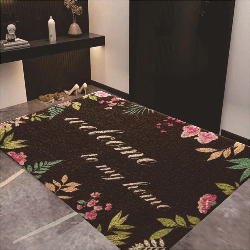 American Style Door Mat - Cuttable, Dirt-Resistant Silk Loop for Entrance & Hallway, Easy to Clean Foot Mat