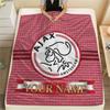 Custom Name Ajax Amsterdam Flannel Blanket, High Quality Comfortable for All Seasons, Home Decor, Warmth and Comfort