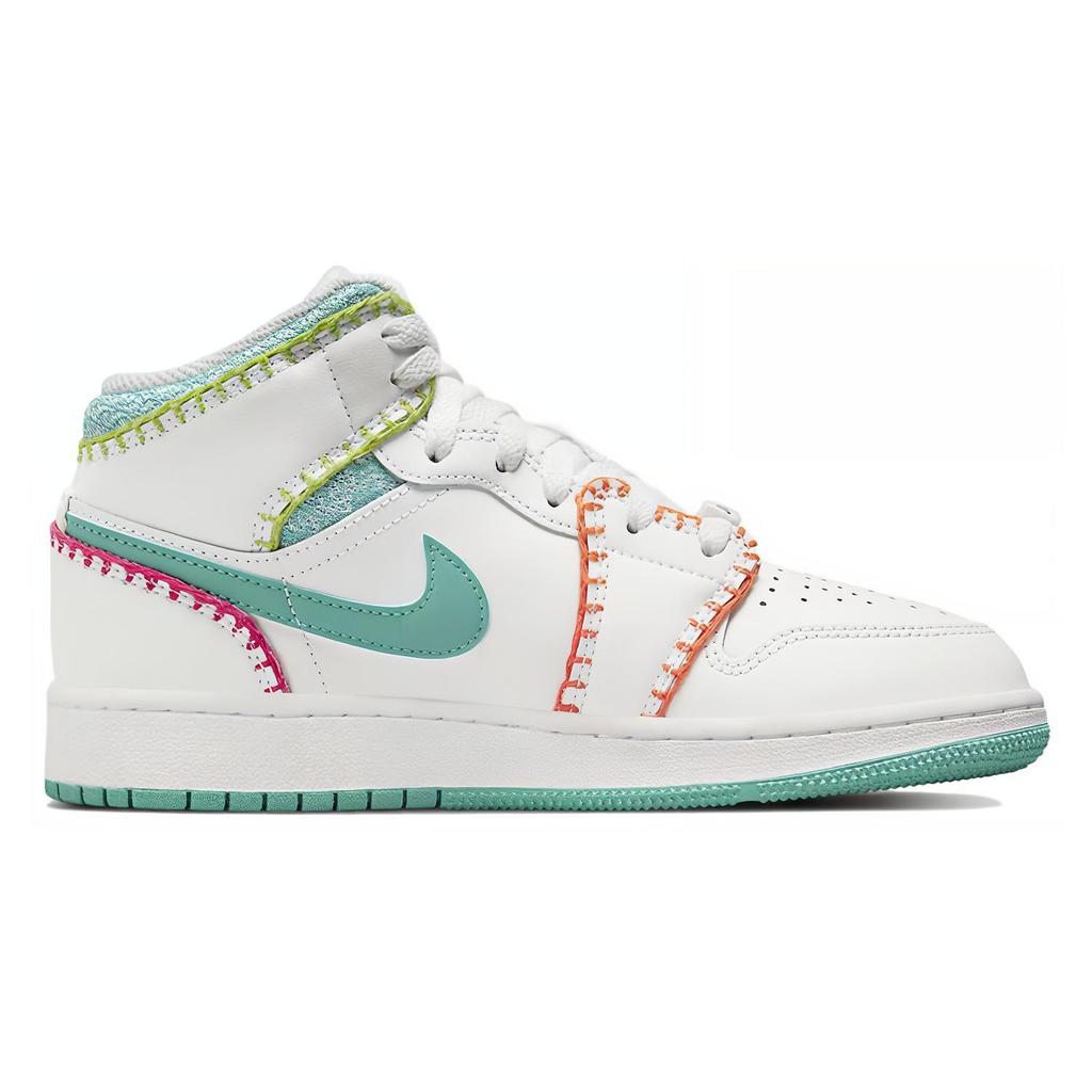 New Jordan 1 Mid Multi Knit GS DM6218-100