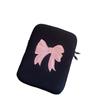 INS Stijl Geborduurde Roze Strik Laptop/Tablet Hoes
