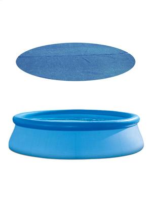 Solar Pool Cover 8 FT Round Solar Blanket Circle Floating Thermal Insulation Pool Bubble Covers for Swimming Pools