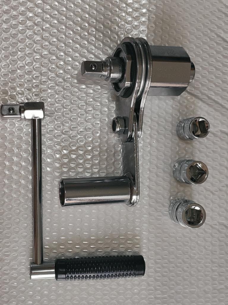 1 set 1/2" vridmomentmultiplikatornyckel Luggmutterborttagare Typ Bildäck demontering Arbetsbesparande kraftnyckel 3200N.M