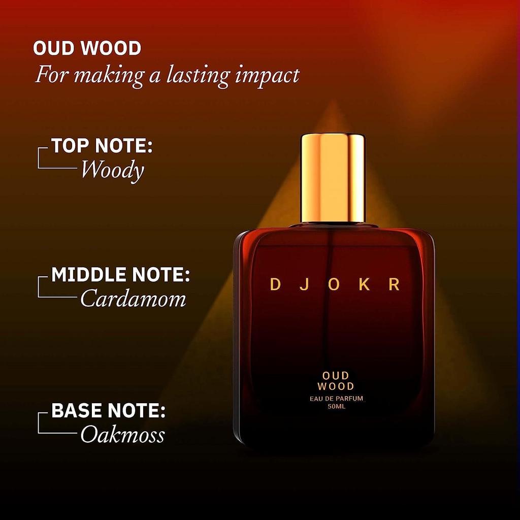 DJOKR Oud Wood Perfume For Men 50 Ml | Eau De Parfum | Premium Luxury Long Lasting Fragrance Spray