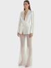 2024 Spring/Summer 3D Floral Beaded Mesh Pantsuit with Sequins and Pearls