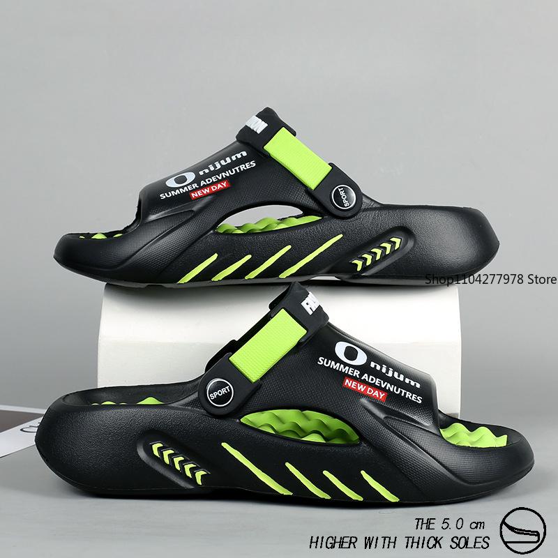 Fashion Size 47 Men Slippers 2025 Summer EVA Soft-soled Platform Slides Sandals Indoor Outdoor Walking Beach Shoes Flip Flops Mens Shoes