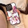 Popular Anime Girl Black Silicone Hard Plastic Phone Case For Iphone 17 Air 16 15 14 13 12 11 Pro Max PC+TPU Case