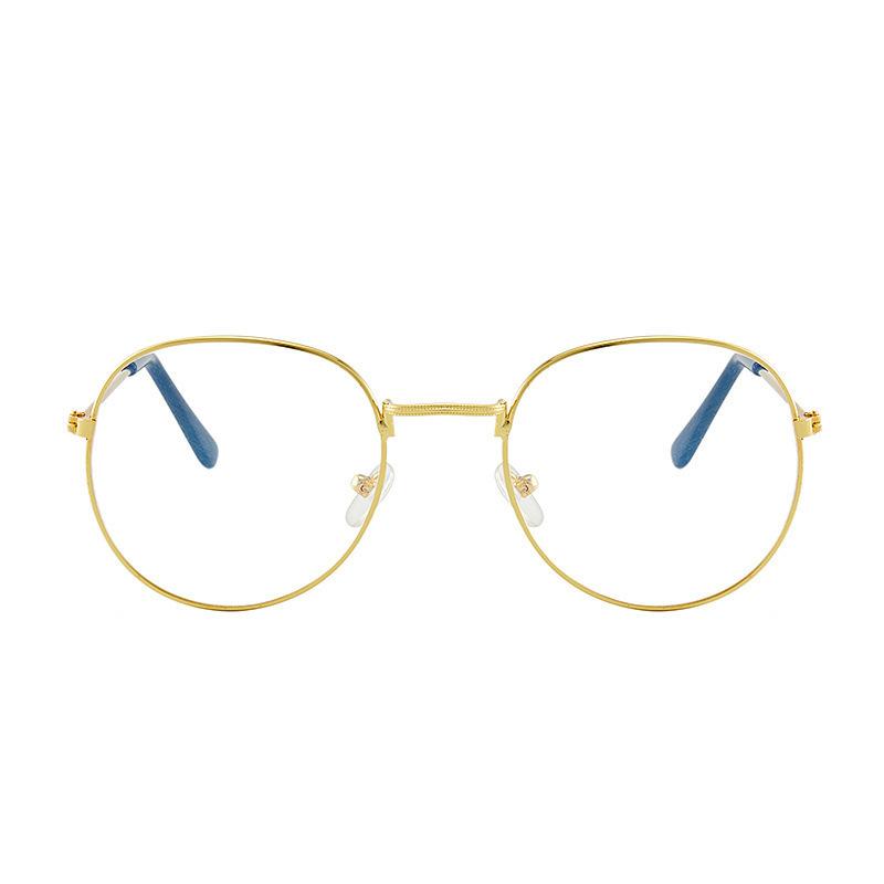 Retro Round Flat Glasses Are Trendy For Men And Women, The Same Horizontal Glasses Frame, Simple Design