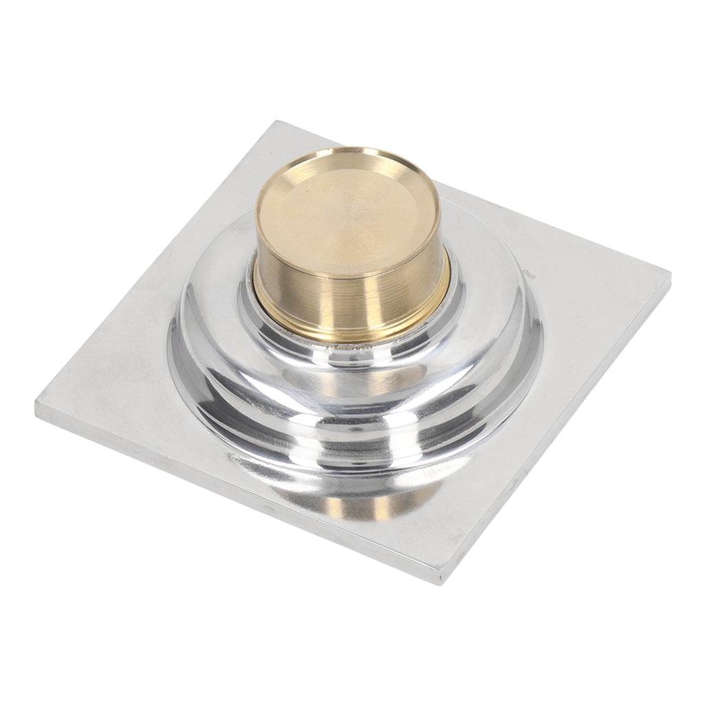 Squared Floor Drain Electroplating Metal High Flow Shower Floor Drain with Cover for Bathroom
