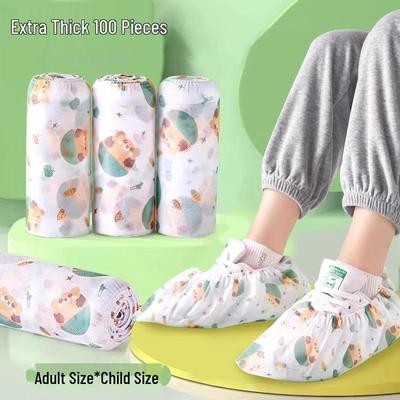 Washable, Wear-Resistant Non-Woven Shoe Covers for Adults - Indoor Guest Use