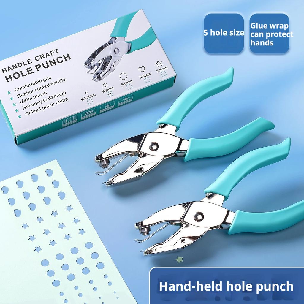 1 Pc Metal 1.5/6mm Pore Diameter Punch Pliers Single Hole Puncher Hand Paper Scrapbooking Punches 1-8 Pages Paper Hole Puncher