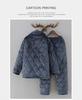 Prisoner's Winter Cotton Jacket & Coral Fleece Pajamas Set