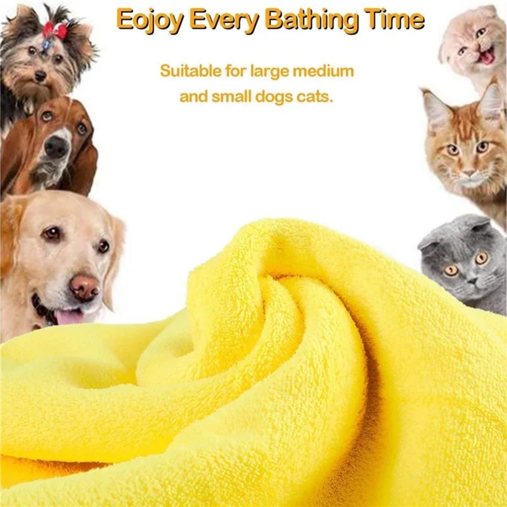 D5 Quick-drying Pet Dog Accessories Cat Towels Soft Fiber Towels Water-absorbent Bath Towel Pet Shop Cleaning Towel Pet Supplies