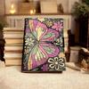 Handmade Butterfly Leather Journal – Vintage Floral Diary with Lock