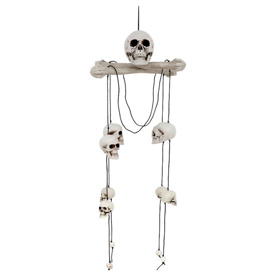 Halloween Skull Head Decor Plastic Realistic Human Skull Figurine for Graveyard Scene Haunted House Bar Home Table Decorations
