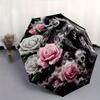 1pc Death Roses Automatic Open/CloseUmbrella,Compact Umbrella for Men & Women Day Gift.W031