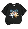 Kids Boys Girls 100% Cotton Crew Neck Short Sleeve T-Shirt, Cute Cartoon Puppy Print Casual Soft Breathable Summer Tee Top for Children Daily Wear