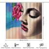 Luxury Watercolor Art Print Shower Curtain for Bathroom Decor Pink Rose Beauty Girl Design (Size: 72x84inches)