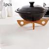 Cross Tray Holder Wooden Removable Table Mat Anti-Heat Steam Table Mat Household Kitchen Anti Slip Wooden Mat Gadget