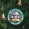 Blue Winter Gnomes with Candy Canes Acrylic Christmas Tree Ornament Hanging Holiday Decoration Christmas Tree Ornament New Year Party Supplies