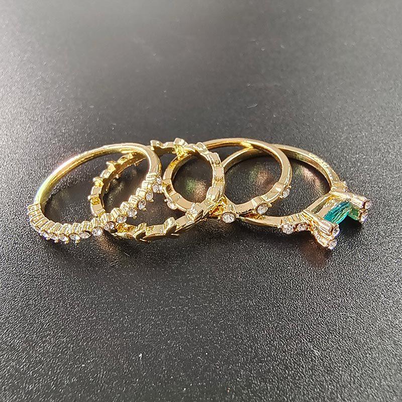 Weiya prabangus cirkonio gėlių žiedų rinkinys: Europietiški ir amerikietiški sužadėtuvių jubiliejiniai papuošalai