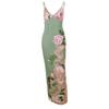 New Collar Suspender Dress Flower Print Sexy Slim Backless Temperament Spice Girl Dress
