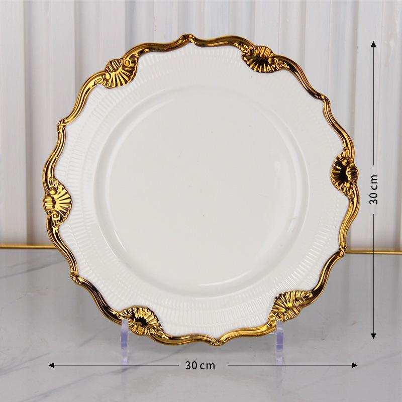 Ceramic Gold Edged Dining Plate Fish Plate Steak Plates Pasta Dish Fruit Dish Salad Bowl Soup Bowl Dessert Plates Coffee Cup Mug