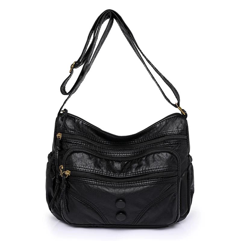 Trendy Vintage Women's Soft Skin Handbag Female Small Subaxillary Bags Casual Retro Mini Shoulder Bag