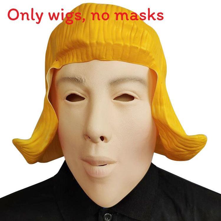 Halloween Latex Wig With Colorful Bobo Hairstyle For Cosplay And Costume Parties