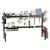 Retractable Kitchen Sink Storage Rack for Bowls and Plates