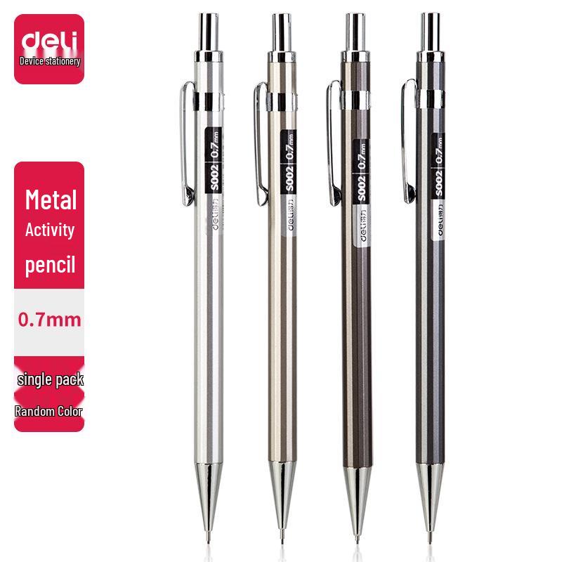 Deli Mechanical Pencil for Kids - Press-to-Use Plastic Drawing Pencil with Lead