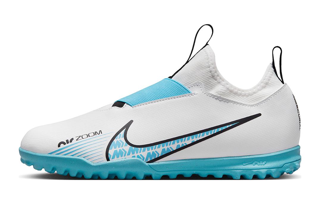 

Nike Zoom Vapor 15 Academy Anti Kick Cushioning Low top Soccer Shoes White Blue Kids DJ5621-146 38.5