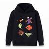 Kids Boys Girls Hoodie Pullover, Cute Cartoon Sea Fish Printed Casual Long Sleeve Sweatshirt for Adventure Play Daily Wear, Soft Lightweight Top for C
