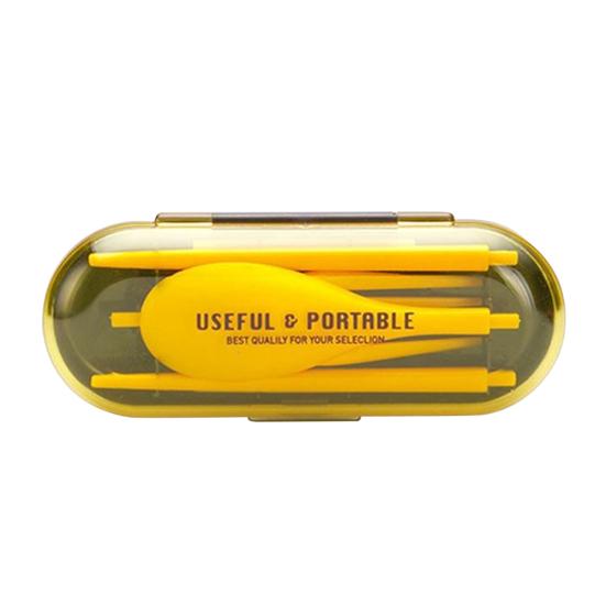 Set di Posate Pieghevoli Portatili 3 in 1 (Cucchiaio, Forchetta, Bacchette) per Picnic e Viaggio