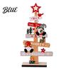 Solid Wood Holiday Festive Home Wooden Letter Tree Ornament Ornaments Christmas Sign Decorative Decor Pieces