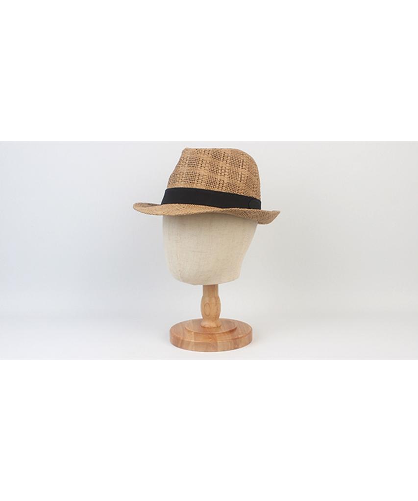 Yunibeosyeolkemiseuteuli Bu Check Beige Short Fedora Summer Fedora