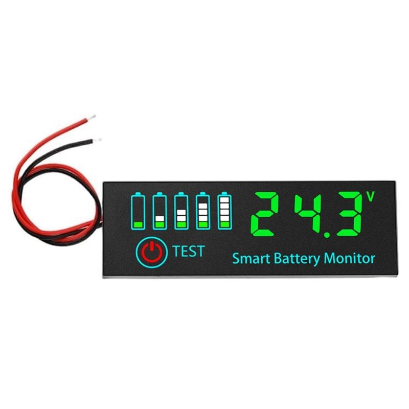 Lithium Battery Capacity Voltage Meter with Low Voltage Alarm & Power Off Memory for Automotive Circuits DIY Enthusiasts