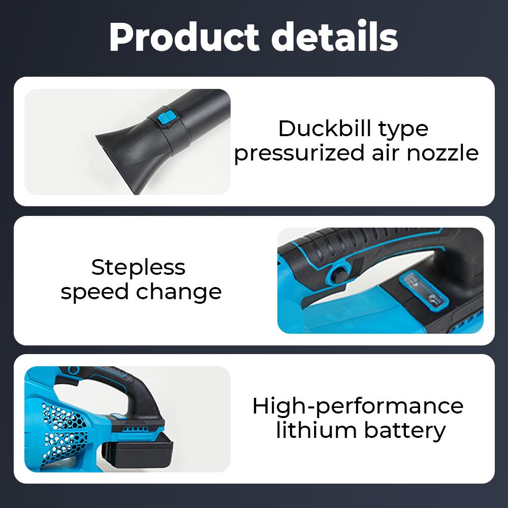 21000RPM Cordless Electric Air Blower Handheld Leaf Blower Dust Collector Sweeper Garden Tools For Makita/Dewalt 18-21V Battery