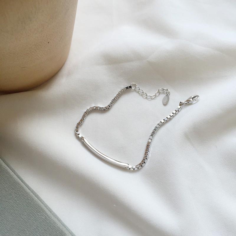 S925 Sterling Silver Korean Style Women's Bracelet - Perfect for Couples and Birthday Gifts