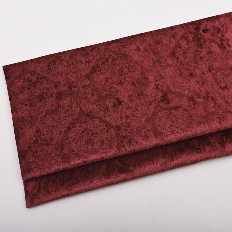 Solid Color 3D Embossed Velvet Fabric for DIY Sewing Curtain Pillowcase Cushion Cover Wedding Background Furniture Upholstery